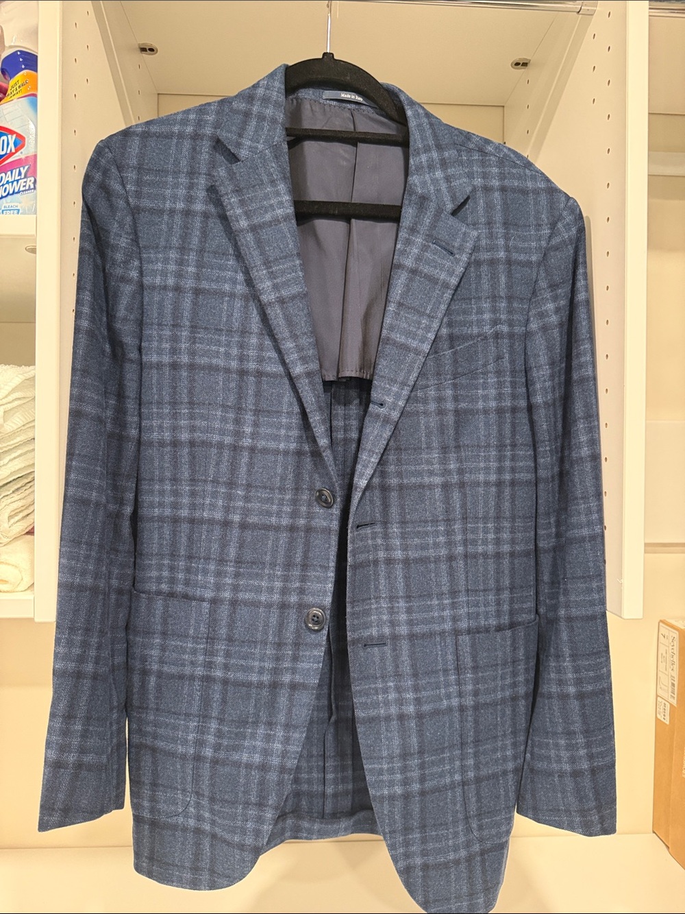Ermenegildo Zegna Blue Plaid Sport Coat